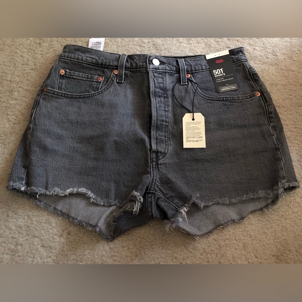 Levi's Women's Charcoal Jean Shorts